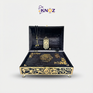 بوكس هدية مصحف فاخر مع المسبحة وفاصل القرآن