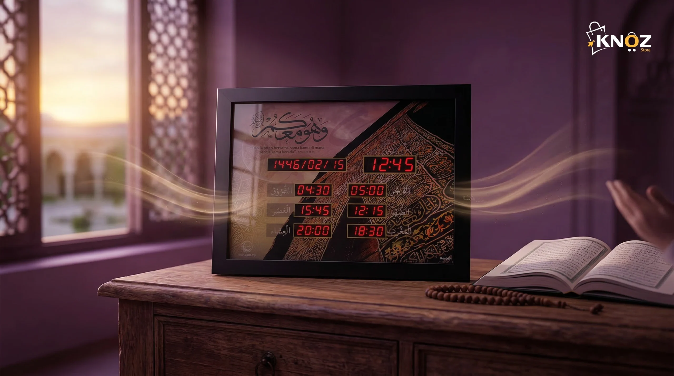 ساعة أذان مع القرآن